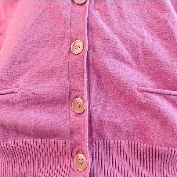 J. Jill Women's Sweater Cardigan Size M Petite Stretch Pink - Picture 5 of 8